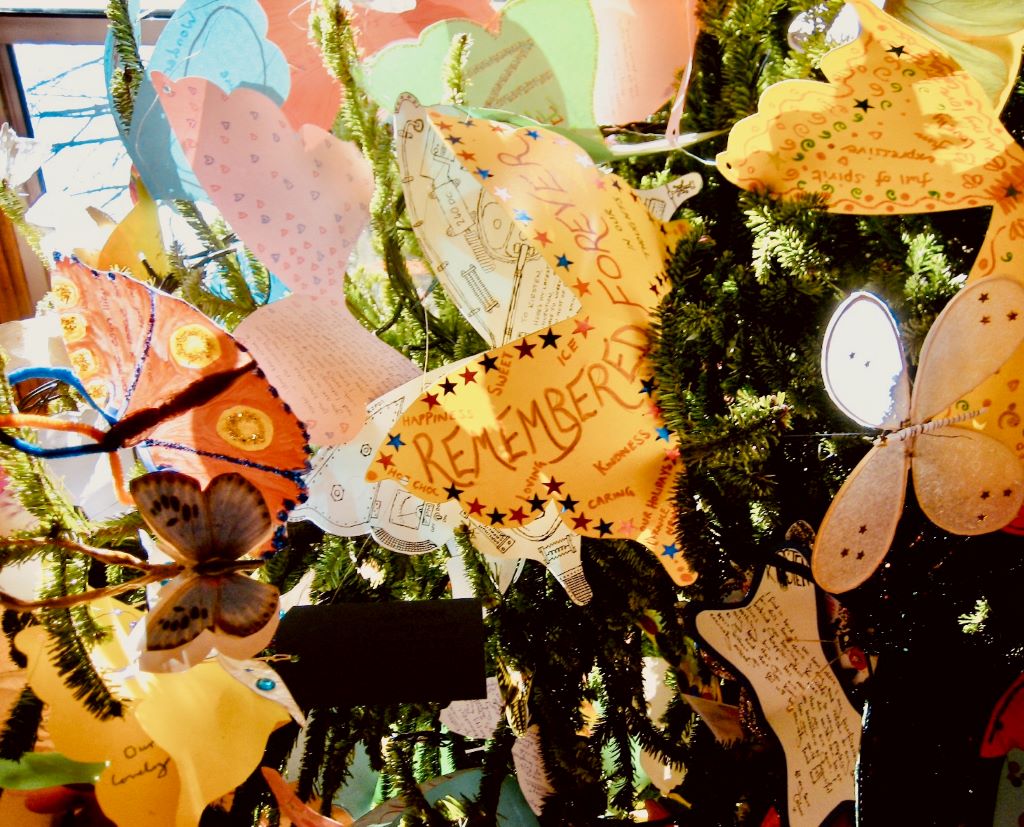 Funeral butterfly tree decorations